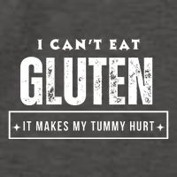I Can't Eat Gluten It Makes My Tummy Hurt Gluten Intolerant Celiac Meme Vector Backpack