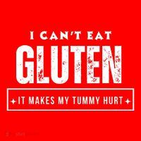 I Can't Eat Gluten It Makes My Tummy Hurt Gluten Intolerant Celiac Meme Short Acrylic Beanie