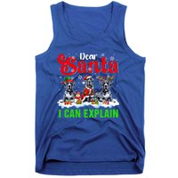 I Can Explain Xmas Three Santa Reindeer Elf Great Danes Gift Tank Top