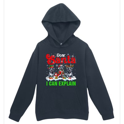 I Can Explain Xmas Three Santa Reindeer Elf Great Danes Gift Urban Pullover Hoodie