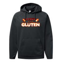 I Can't Eat Gluten It Makes My Tummy Hurt Apparel Performance Fleece Hoodie