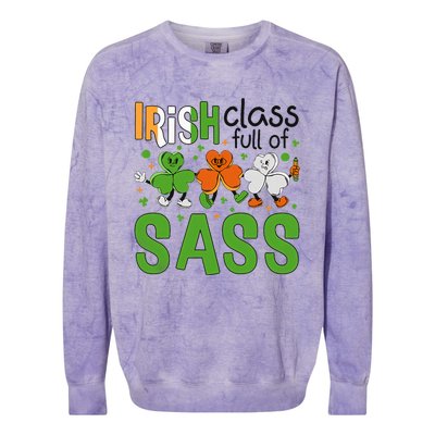 Irish Class Full Of Sass Colorblast Crewneck Sweatshirt