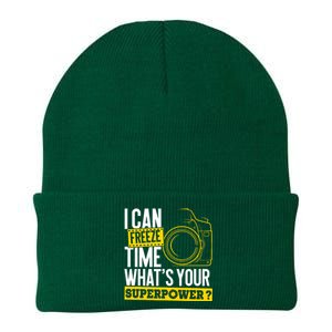 I Can Freeze Time Superpower Photographer Camera Knit Cap Winter Beanie