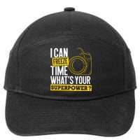 I Can Freeze Time Superpower Photographer Camera 7-Panel Snapback Hat