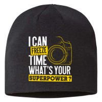 I Can Freeze Time Superpower Photographer Camera Sustainable Beanie