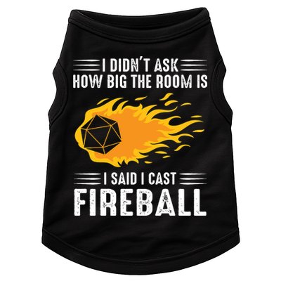 I Cast Fireball Funny Nerd Geek Wizard Magic Doggie Tank