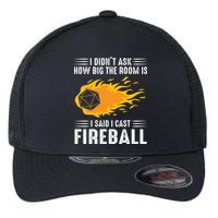 I Cast Fireball Funny Nerd Geek Wizard Magic Flexfit Unipanel Trucker Cap