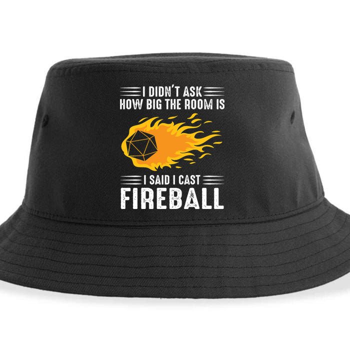 I Cast Fireball Funny Nerd Geek Wizard Magic Sustainable Bucket Hat