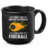 I Cast Fireball Funny Nerd Geek Wizard Magic 15oz Campfire Ceramic Mug