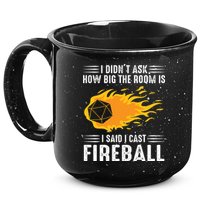 I Cast Fireball Funny Nerd Geek Wizard Magic 15oz Campfire Ceramic Mug