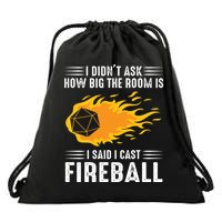 I Cast Fireball Funny Nerd Geek Wizard Magic Drawstring Bag