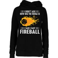 I Cast Fireball Funny Nerd Geek Wizard Magic Womens Funnel Neck Pullover Hood