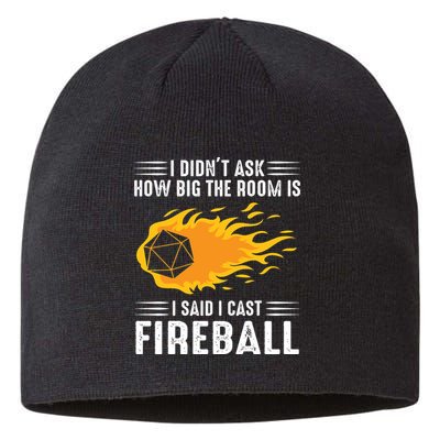 I Cast Fireball Funny Nerd Geek Wizard Magic Sustainable Beanie