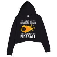 I Cast Fireball Funny Nerd Geek Wizard Magic Crop Fleece Hoodie