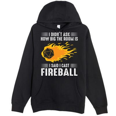 I Cast Fireball Funny Nerd Geek Wizard Magic Premium Pullover Hoodie