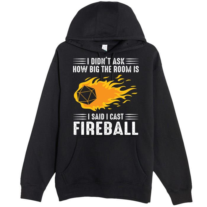 I Cast Fireball Funny Nerd Geek Wizard Magic Premium Pullover Hoodie
