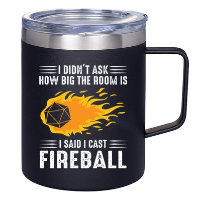 I Cast Fireball Funny Nerd Geek Wizard Magic 12oz Stainless Steel Coffee Mug