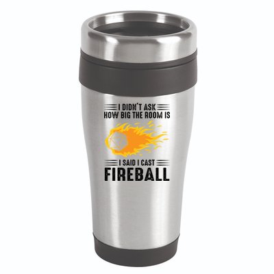 I Cast Fireball Funny Nerd Geek Wizard Magic 16oz Travel Tumbler