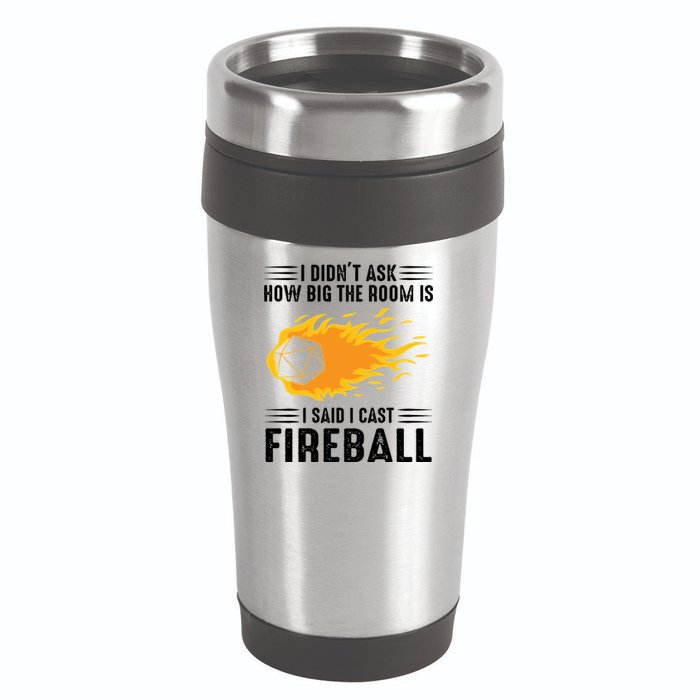 I Cast Fireball Funny Nerd Geek Wizard Magic 16oz Travel Tumbler