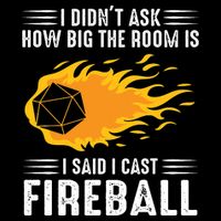 I Cast Fireball Funny Nerd Geek Wizard Magic Youth Performance Sprint T-Shirt