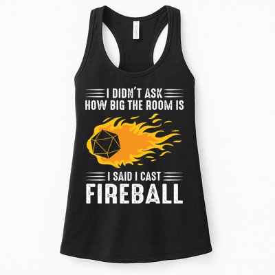 I Cast Fireball Funny Nerd Geek Wizard Magic Womens Tank Top