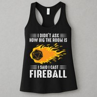 I Cast Fireball Funny Nerd Geek Wizard Magic Womens Tank Top
