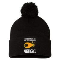 I Cast Fireball Funny Nerd Geek Wizard Magic Pom Pom 12in Knit Beanie