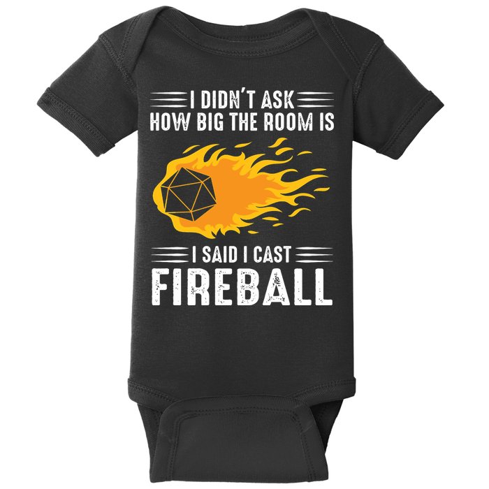 I Cast Fireball Funny Nerd Geek Wizard Magic Baby Bodysuit