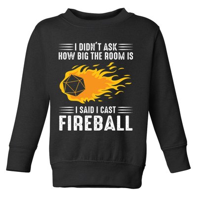 I Cast Fireball Funny Nerd Geek Wizard Magic Toddler Sweatshirt