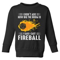 I Cast Fireball Funny Nerd Geek Wizard Magic Toddler Sweatshirt