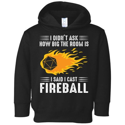 I Cast Fireball Funny Nerd Geek Wizard Magic Toddler Hoodie