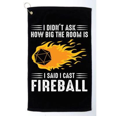 I Cast Fireball Funny Nerd Geek Wizard Magic Golf Towel