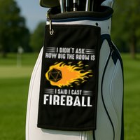 I Cast Fireball Funny Nerd Geek Wizard Magic Golf Towel