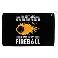 I Cast Fireball Funny Nerd Geek Wizard Magic Grommeted Golf Towel