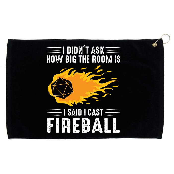 I Cast Fireball Funny Nerd Geek Wizard Magic Grommeted Golf Towel