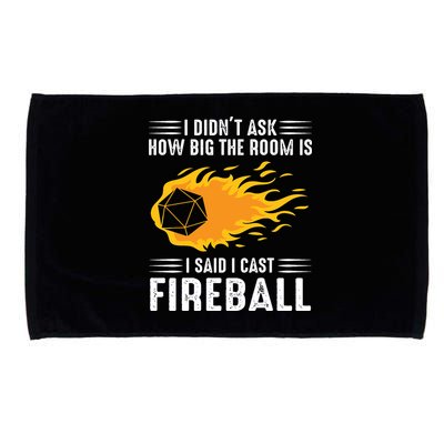 I Cast Fireball Funny Nerd Geek Wizard Magic Microfiber Hand Towel