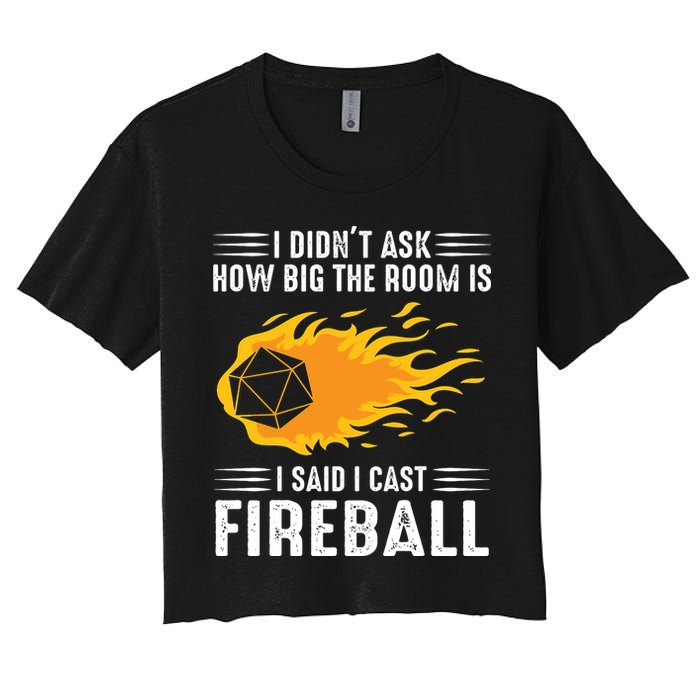 I Cast Fireball Funny Nerd Geek Wizard Magic Crop Top