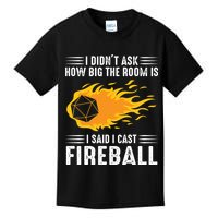 I Cast Fireball Funny Nerd Geek Wizard Magic Kids T-Shirt