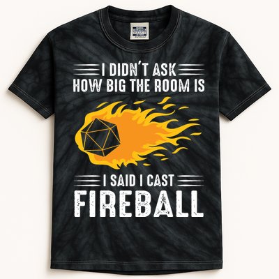 I Cast Fireball Funny Nerd Geek Wizard Magic Kids Tie-Dye T-Shirt