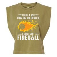 I Cast Fireball Funny Nerd Geek Wizard Magic Garment-Dyed Women's Muscle Tee