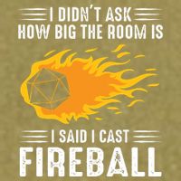 I Cast Fireball Funny Nerd Geek Wizard Magic Garment-Dyed Women's Muscle Tee