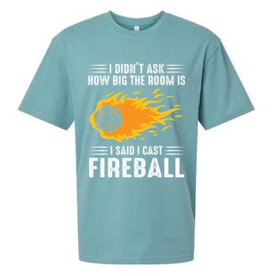 I Cast Fireball Funny Nerd Geek Wizard Magic Sueded Cloud Jersey T-Shirt