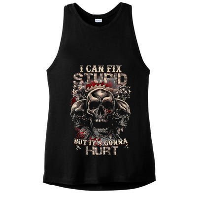 I Can Fix Stupid But Its Gonna Hurt Cool Skull Ladies PosiCharge Tri-Blend Wicking Tank