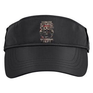 I Can Fix Stupid But Its Gonna Hurt Cool Skull Adult Drive Performance Visor