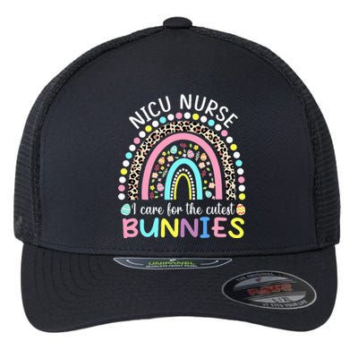 I Care For The Cutest Bunnies NICU Nurse Easter Day Flexfit Unipanel Trucker Cap