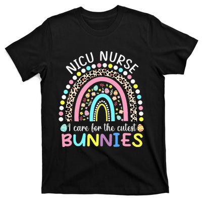 I Care For The Cutest Bunnies NICU Nurse Easter Day T-Shirt