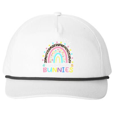 I Care For The Cutest Bunnies NICU Nurse Easter Day Snapback Five-Panel Rope Hat