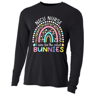 I Care For The Cutest Bunnies NICU Nurse Easter Day Cooling Performance Long Sleeve Crew