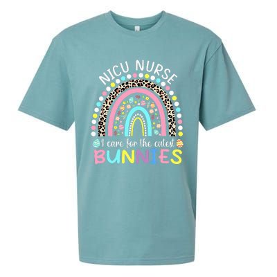 I Care For The Cutest Bunnies NICU Nurse Easter Day Sueded Cloud Jersey T-Shirt