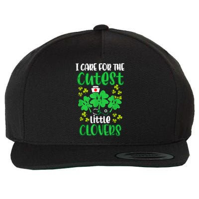 I Care For Cutest Clovers Nurse St Patricks Day Wool Snapback Cap